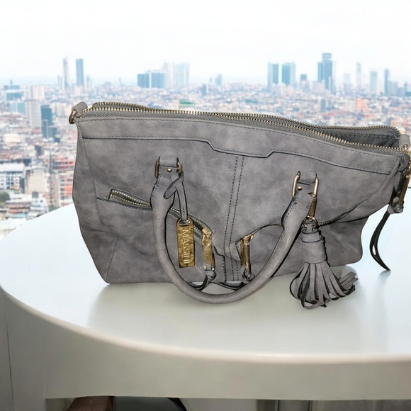 Massini Handbags - Massini Gray Leather Purse